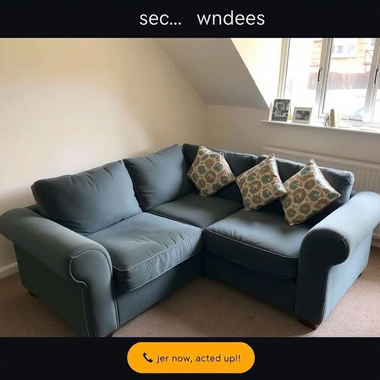 Corner sofa, well used — view 1
